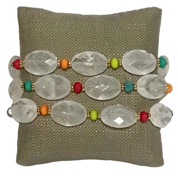 New York & Co. 3-in-1 Stretch Beaded Bracelet (NWT) (Size: OSFM) - Picture 2 of 4